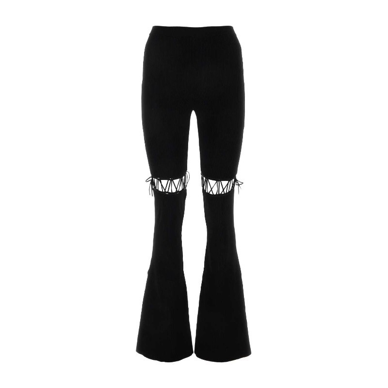 パンツ Nensi Dojaka Black viscose stretch pant (NDAW23KT022 BLACK)