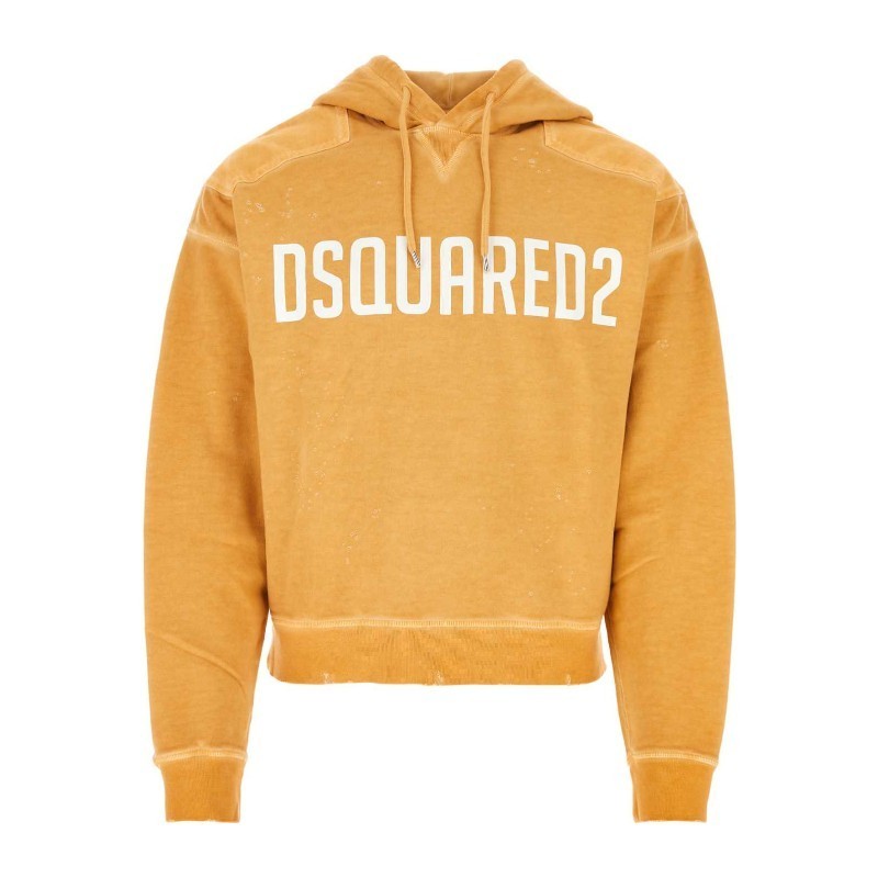 パーカー・フーディ D SQUARED2 Mustard cotton sweatshirt (S74GU0736S25030 161)