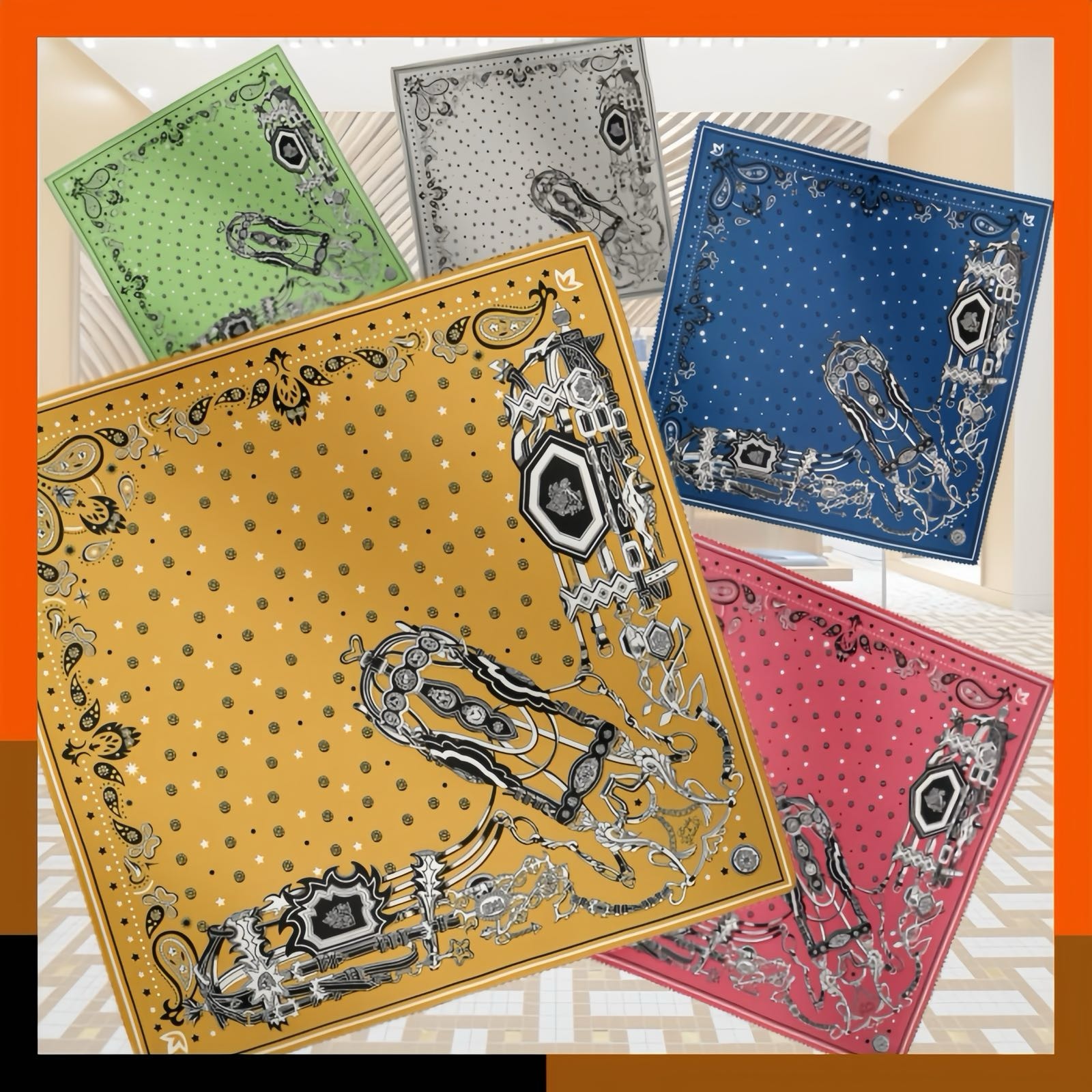HERMES 最新作 人気スカーフ バンダナ 55 上品 Brides et Destin