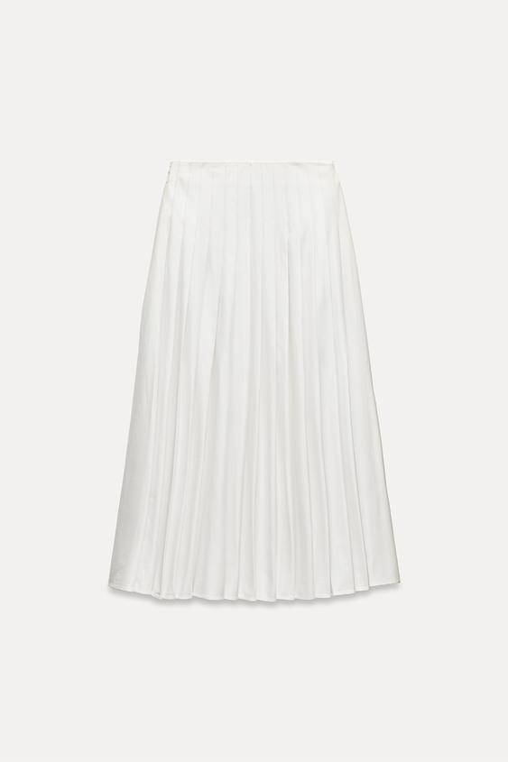 すぐ届く☆ZARA ザラ ボックスプリーツ ミディスカート ボトムス