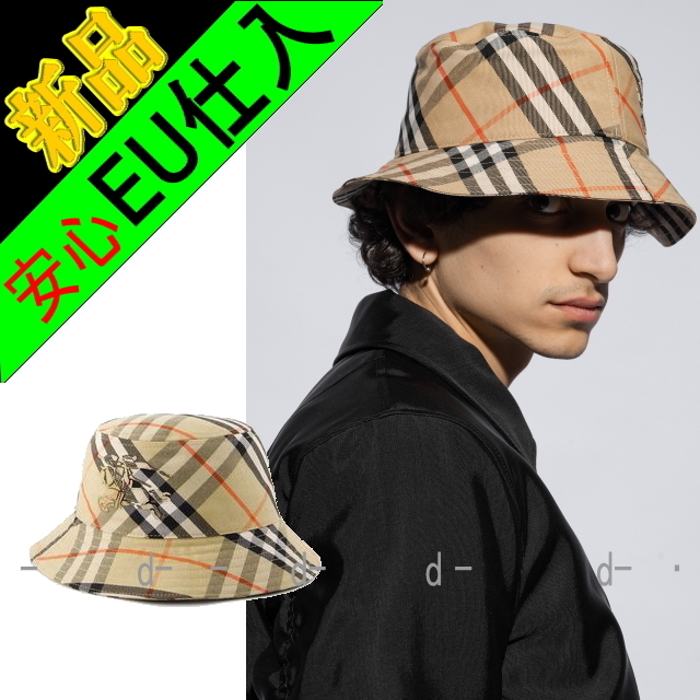 ◆◆新品◆◆ BURBERRY BIAS CHECK COTTON BLEND BUCKET HAT