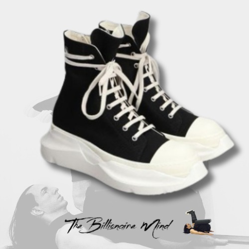 RICK OWENS DRKSHDW アブストラクト ハイカット スニーカー 黒