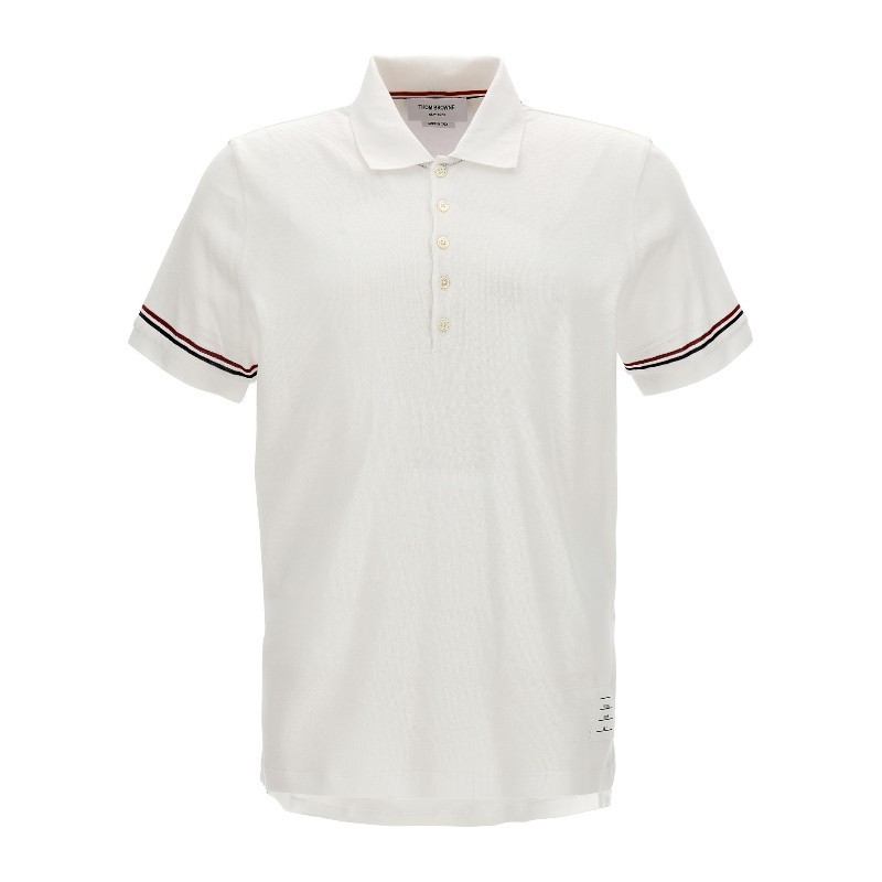 Tシャツ・カットソー THOM BROWNE SS24 'RWB' polo shirt (MJP193AJ0129 100)