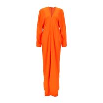 FERRAGAMO SS24 Kimono long sleeve dress (770483 MANDARIN)