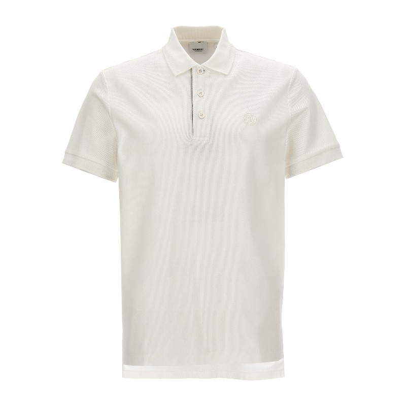 Tシャツ・カットソー Burberry SS24 'Eddie' polo shirt (8084012 WHITE)