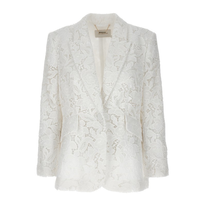 ジャケット Zimmermann SS24 'Natura Lace' blazer (9550JS241 IVO)