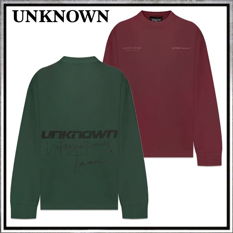 【すぐ届く】UNKNOWN ユニフォームラインストーンLS Tシャツ