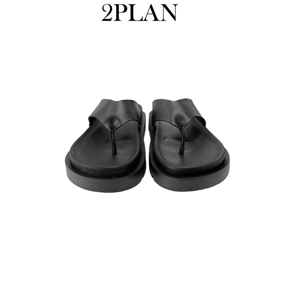 【2plan】Minimal double sole flip flops