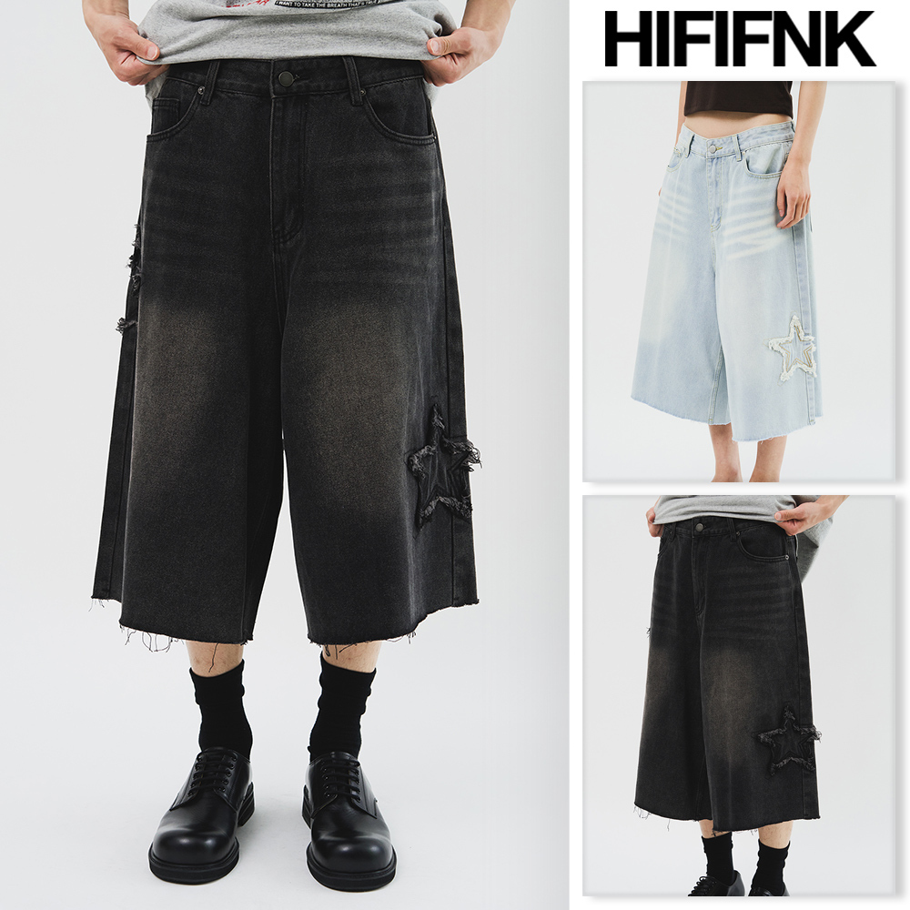 【HI FI FNK】Vintage Star Bermuda Denim