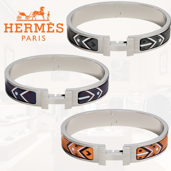 人気♪【HERMES】エナメルブレスレット 《クリックHH/バンダナ》