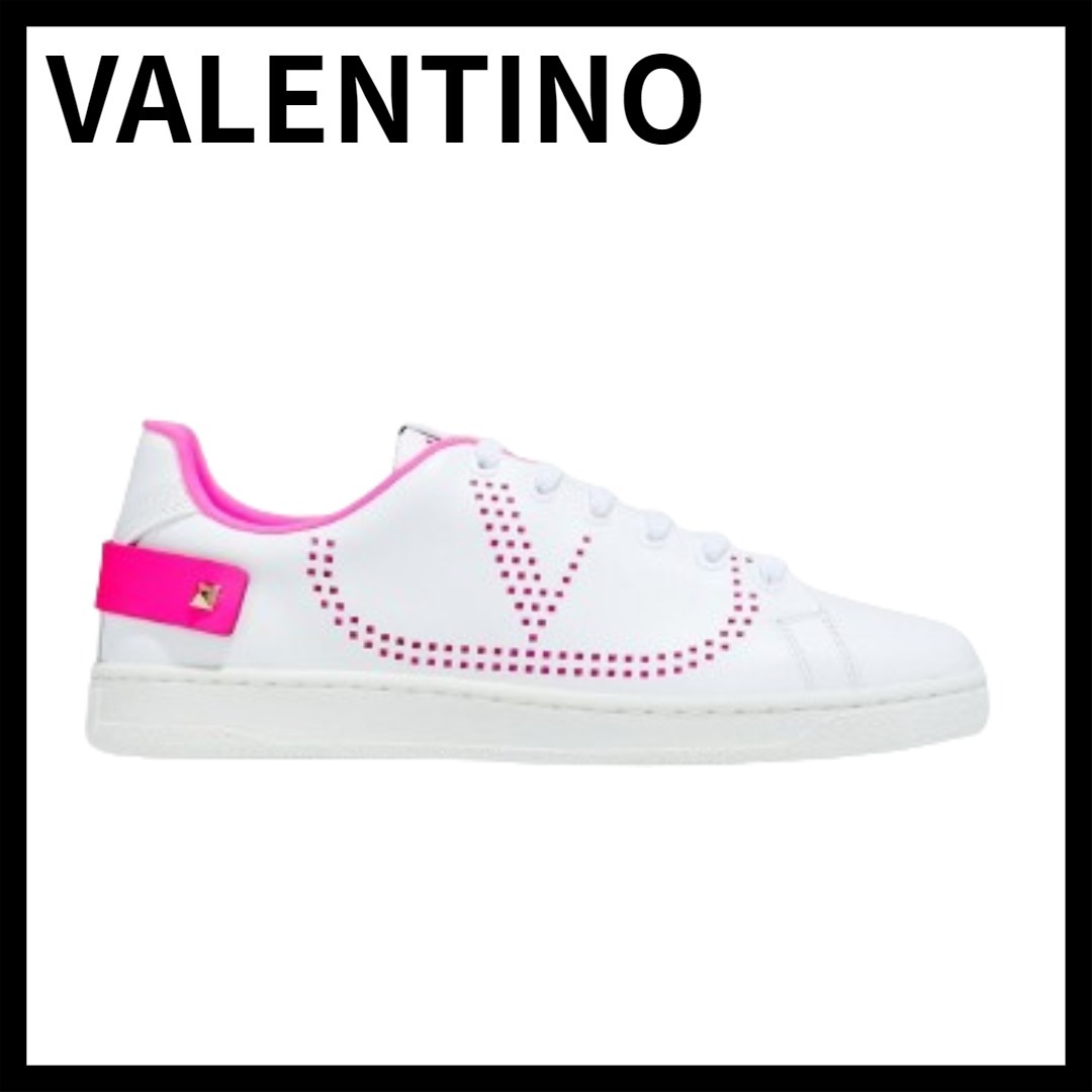 VALENTINO GARAVANI Backnet ネオントリム レザー スニーカー