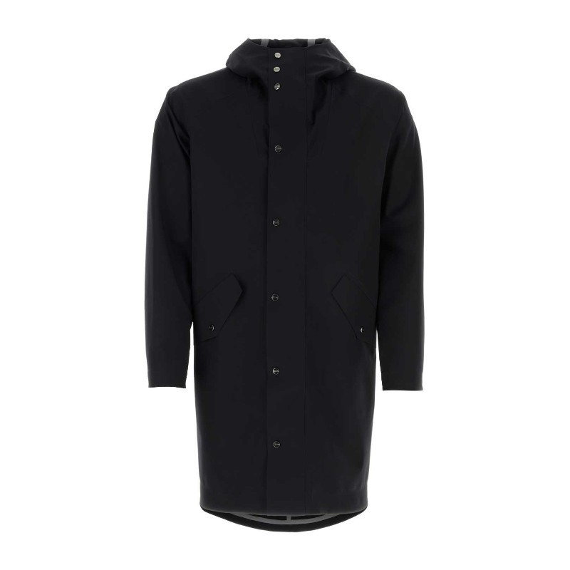 コートその他 HERNO Black stretch nylon overcoat (IM000324U12301S 9300)