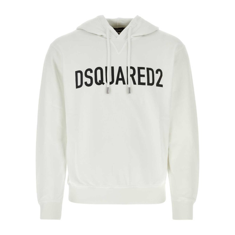 パーカー・フーディ D SQUARED2 White cotton sweatshirt (S74GU0664D25002 100)