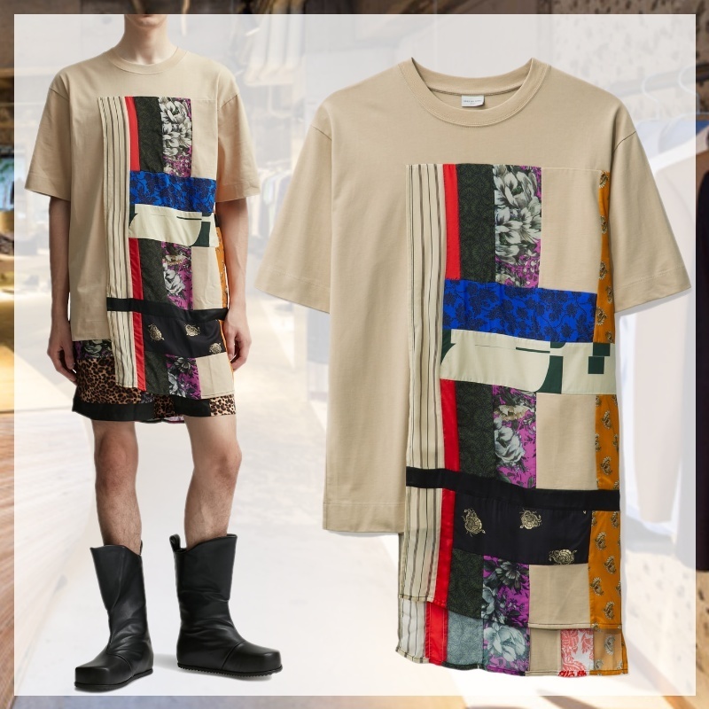 関税込 DRIES VAN NOTEN パッチワーク フラッグ Tシャツ