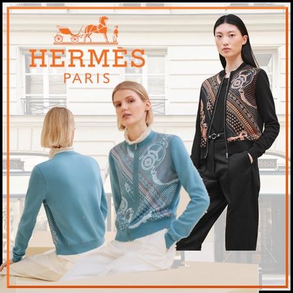 福袋・半額ポスター - クリーニング屋さん専用の通 スカーフ HERMES(エルメス ブラック（黒）系 プリント トップス