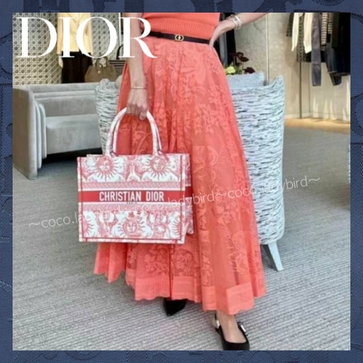 ☆コーラル☆ Dioriviera Dior Book Tote バッグ ミディアム