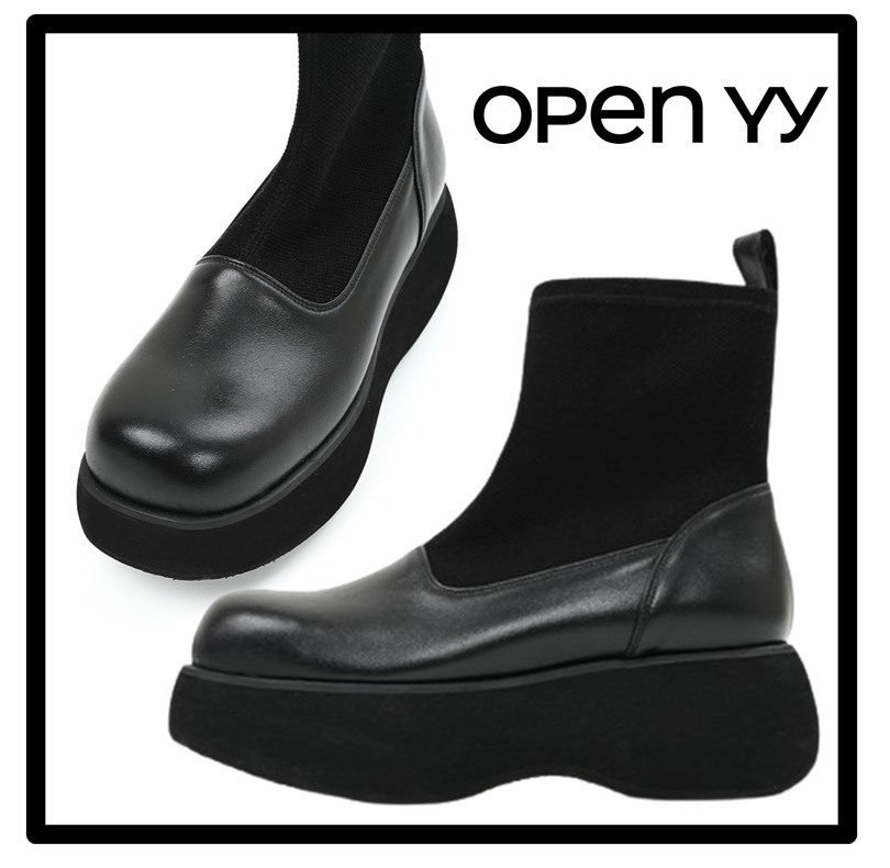 ★関税込★OPEN YY★Round Square Platform Boots ブーツ★
