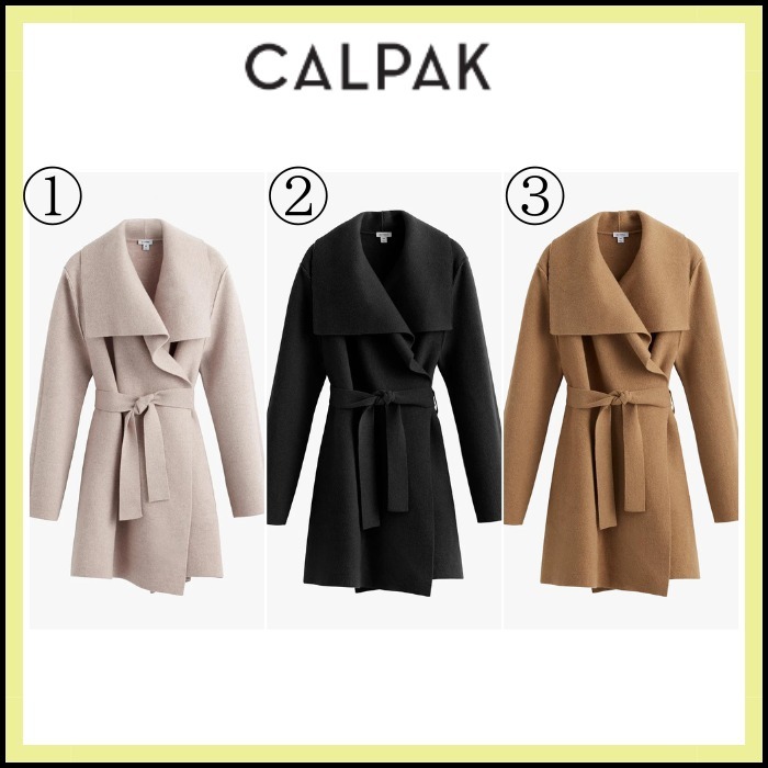 【CUYANA】Wool Cashmere Sweater Coat