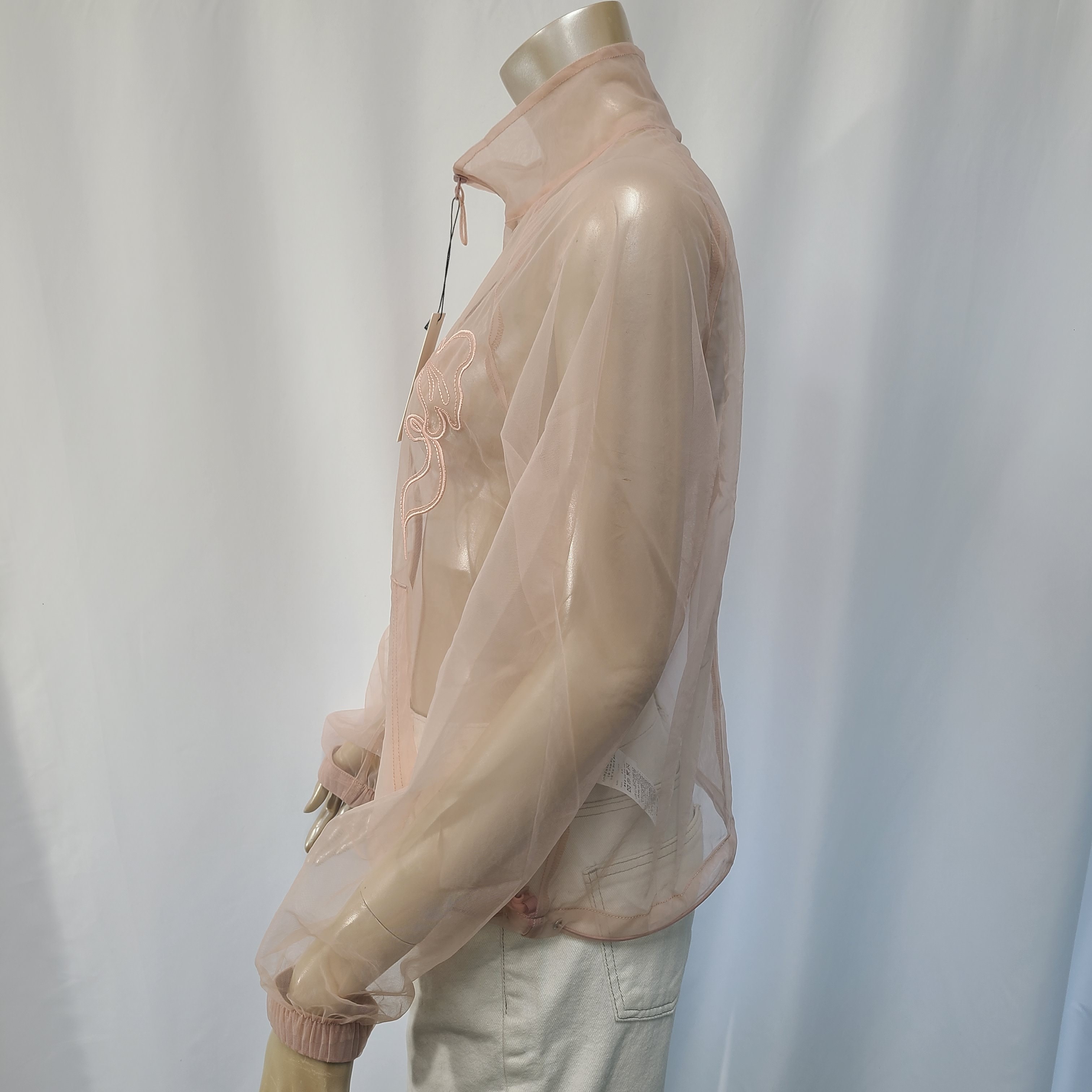 SCULPTOR メッシュ シアー ジャケット レッド