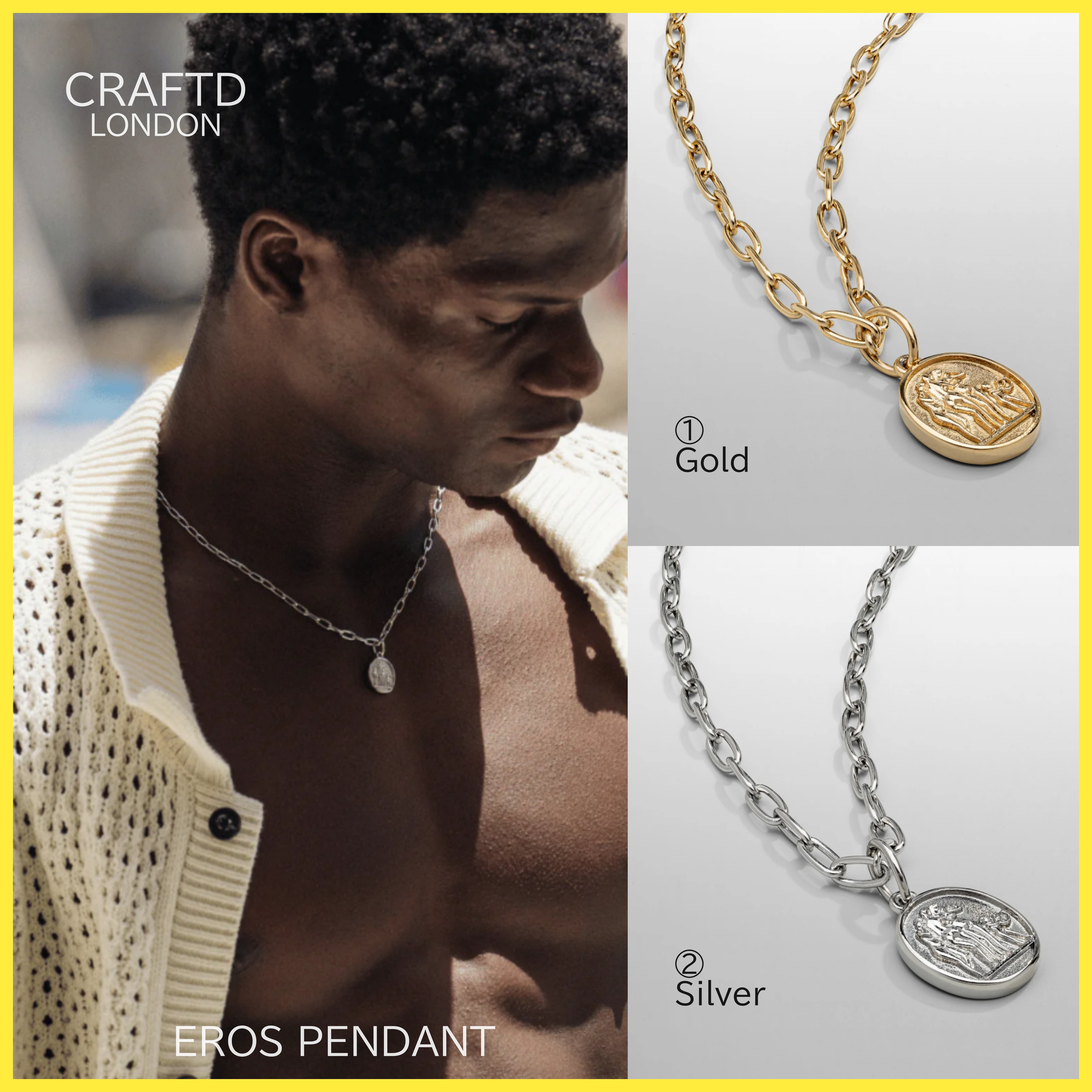 送税込【CRAFTD London】EROS PENDANT ペンダント☆(2色)国内発