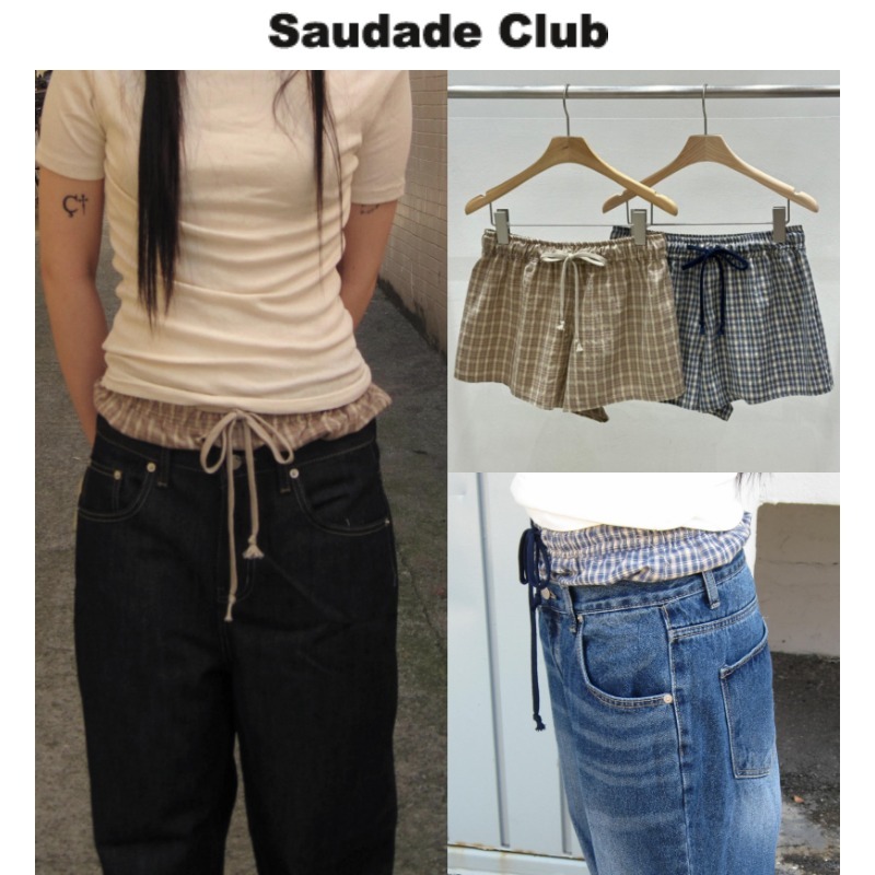 【Saudade Club】Check Boxer