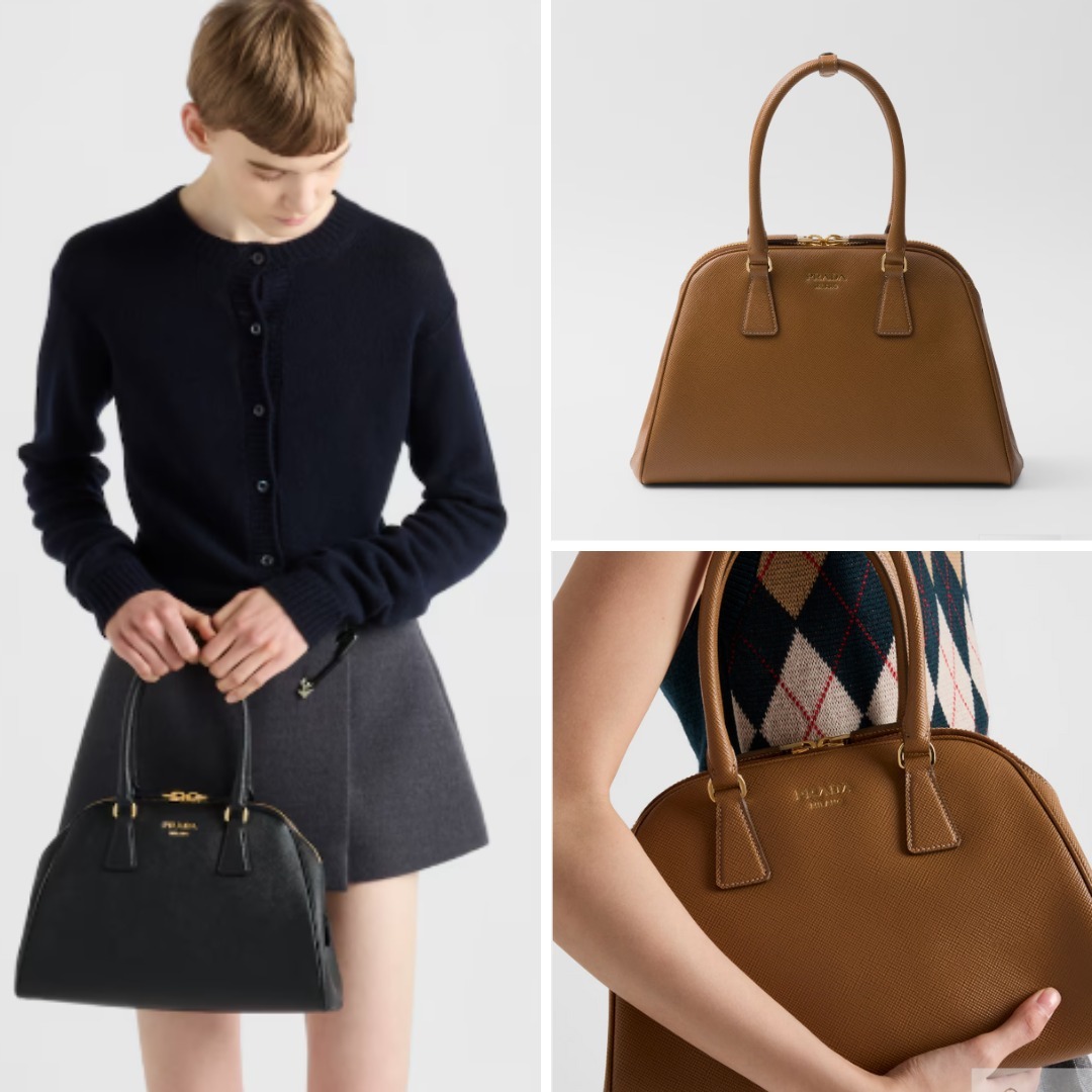《送料無料》 PRADA Medium Saffiano leather bag