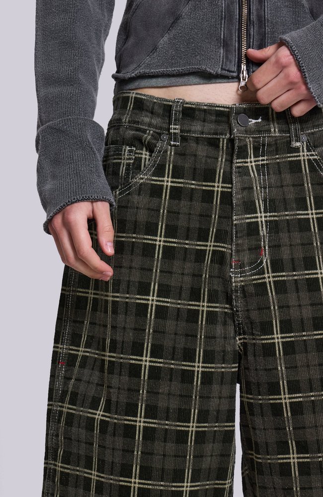 ☆JADED LONDON☆ チェック Brooklyn Cord Jumbo Jorts パンツ
