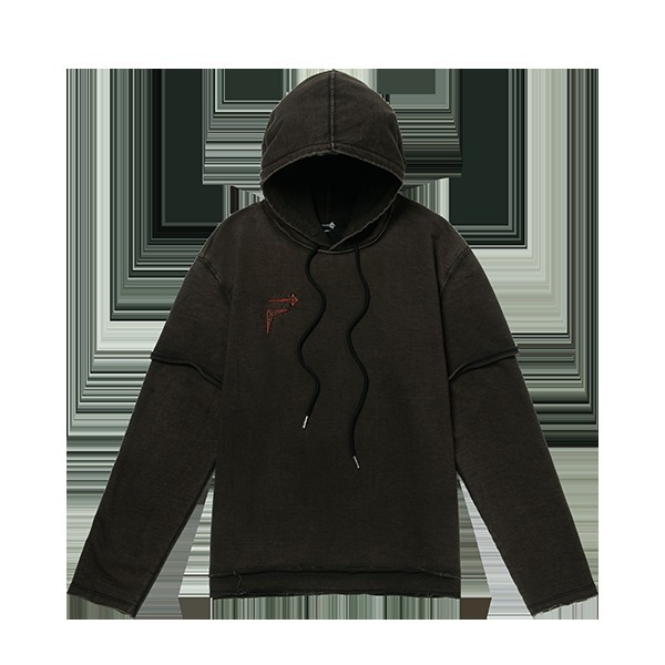 FILA × THUG ストリングスウェットレイヤードパーカー