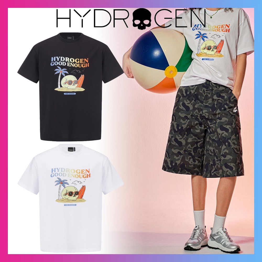 【Hydrogen】ホットサマークルーネックTシャツ 半袖 全2色