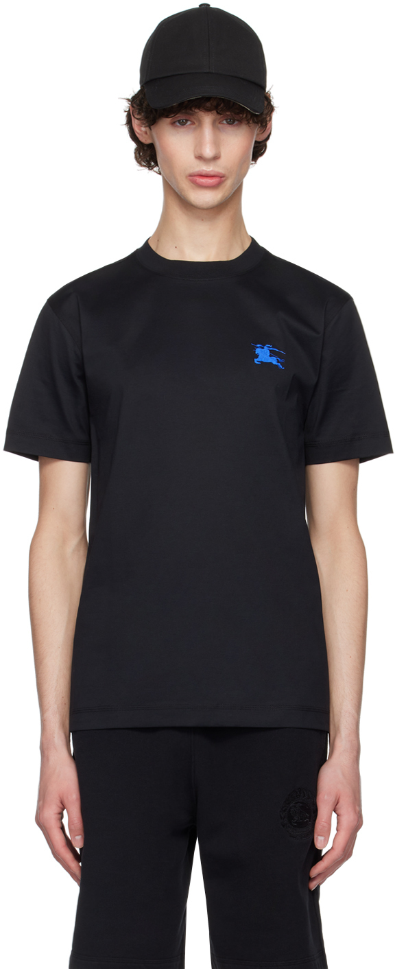 【関税込み】Burberry ブラック コットン Tシャツ