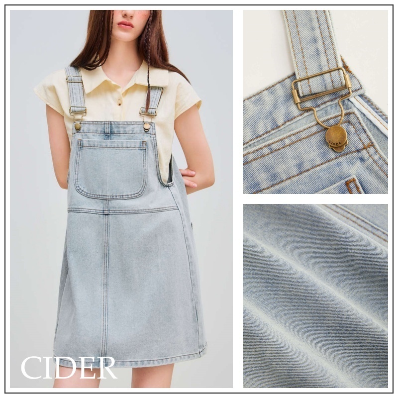 Cider◆デニム スクエアネック ミニドレス【送料込み】