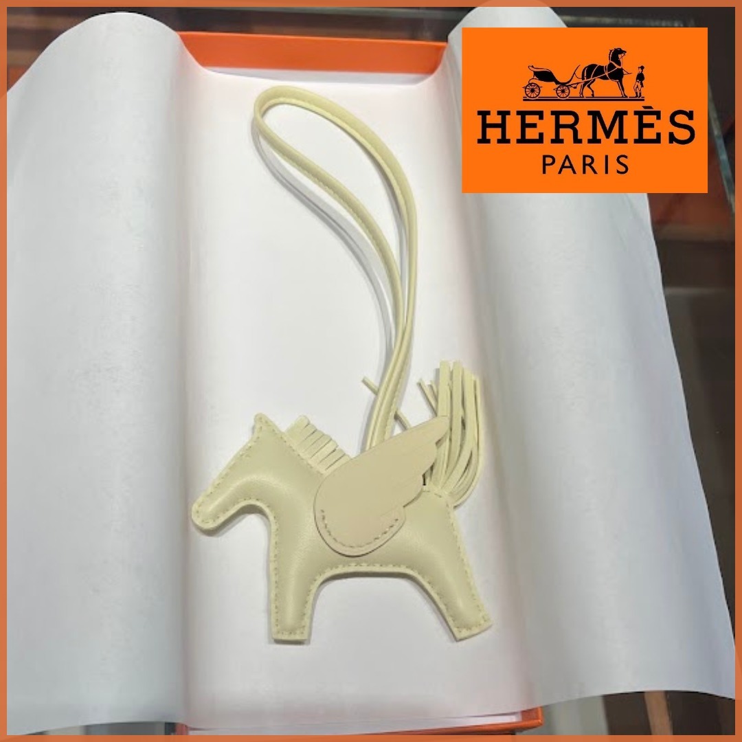 【大人気カラー◆】HERMES バッグチャーム ペガサス PM ロデオ