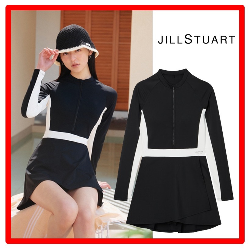 ☆人気☆【JILLSTUART】☆長袖カラー配色ラッシュガード型水着☆