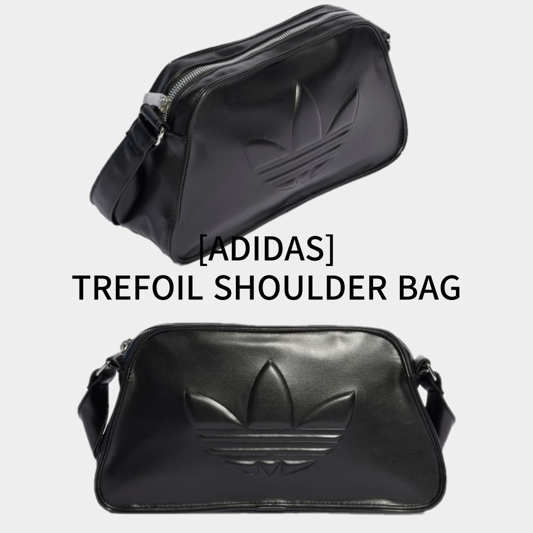 [ADIDAS] ポリウレタン エンボス トレフォイル ショルダーバッグ