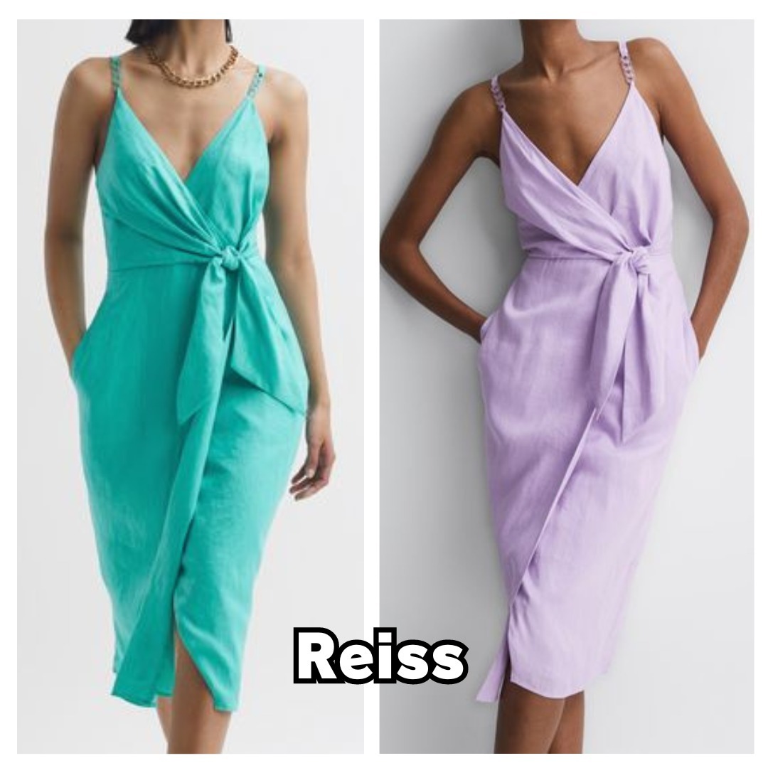Reiss☆リネン サイドタイ ミディ ドレス 2色【英国発】