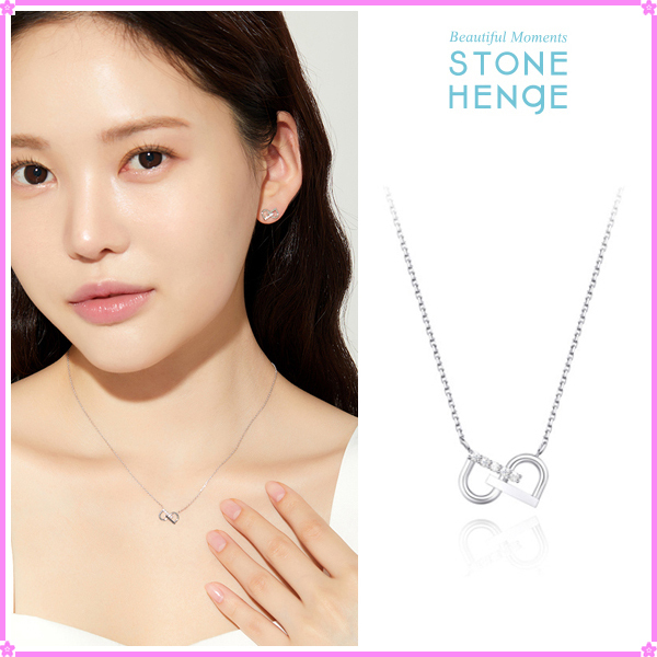 【STONEHENgE】SHe〜Silver Material Necklace SA24B86P#韓国発