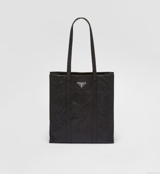 《送料無料》 PRADA Small antique nappa leather tote