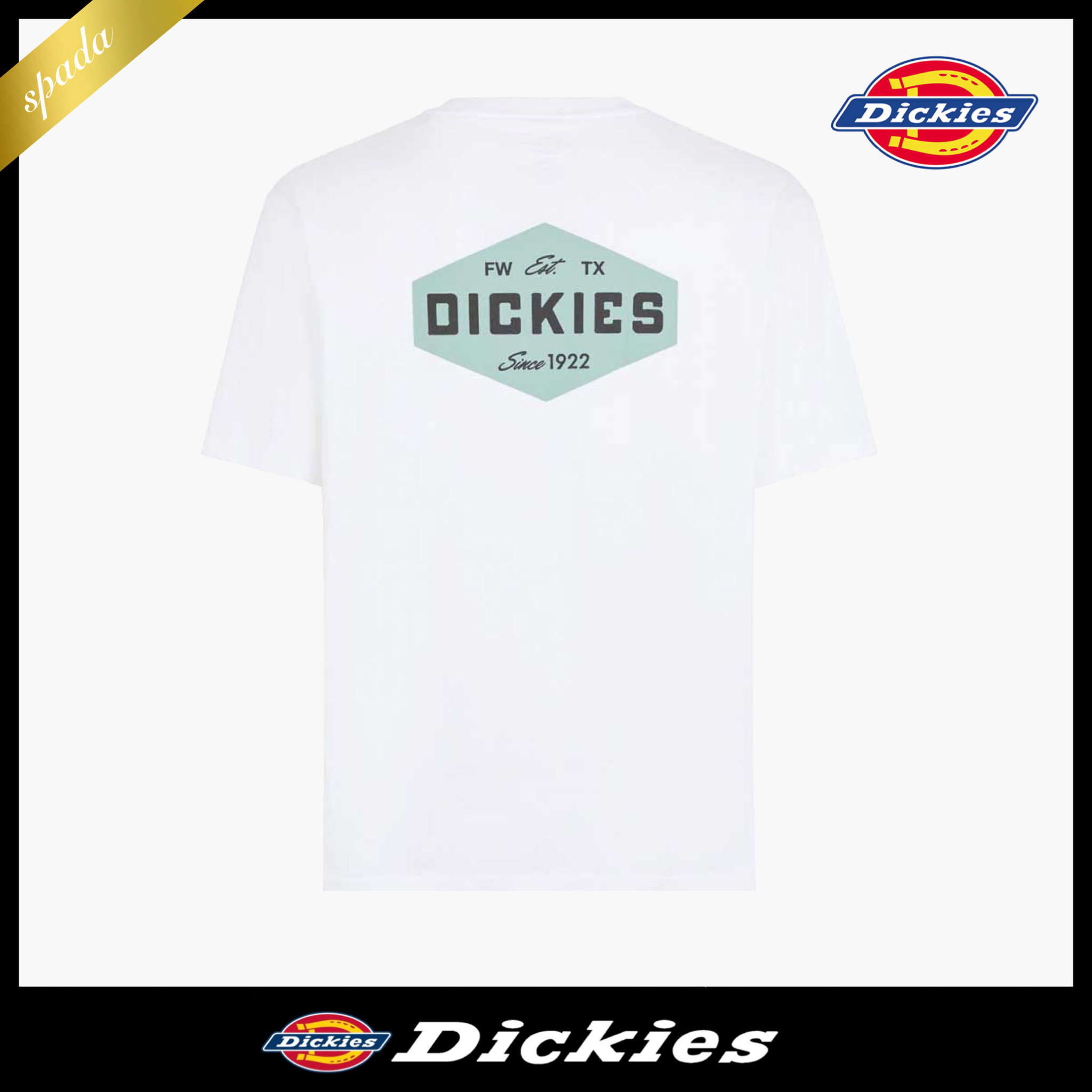 【Dickies】バックロゴ 半袖 Tシャツ ホワイト / 送料無料