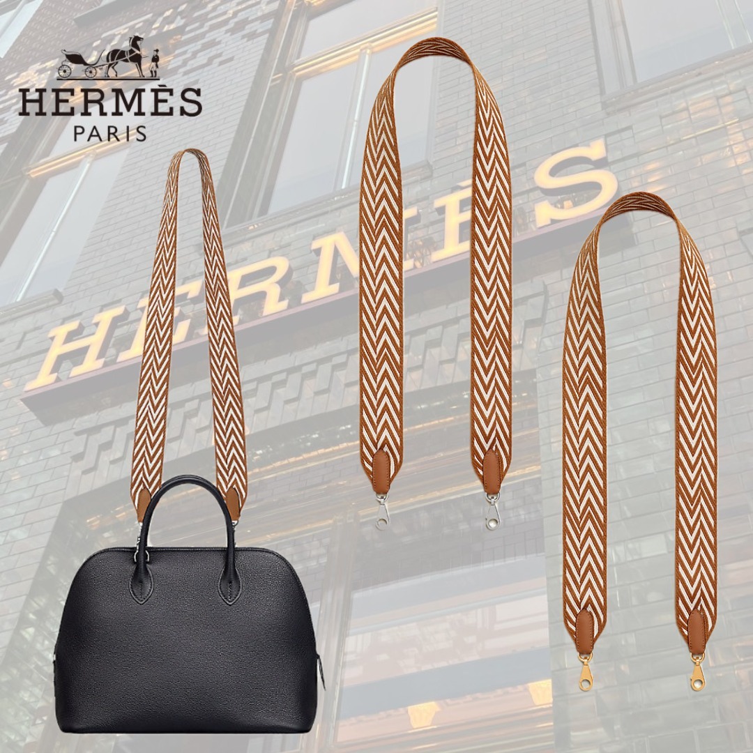 【ポイントに◎】HERMES ショルダーストラップ ジグザグ 50mm