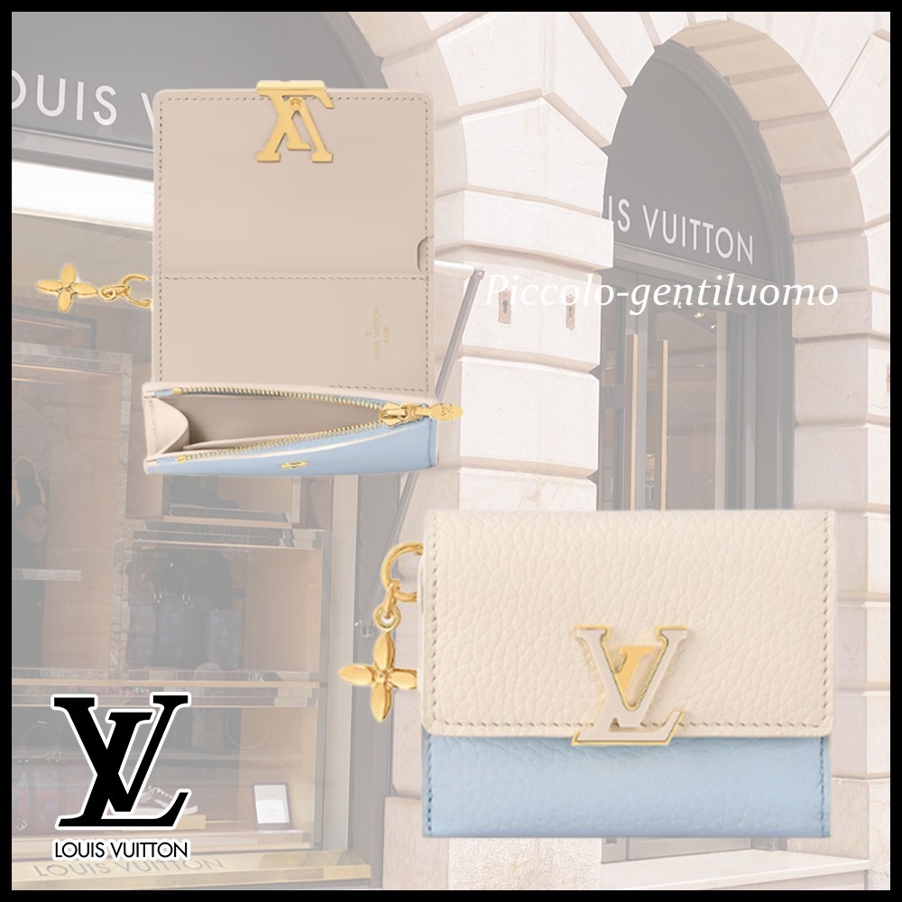 【上品バイカラー♪】ルイヴィトン 折りたたみ財布 カプシーヌXS
