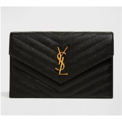 【Saint Laurent】スモール チェーンウォレット グレインレザー