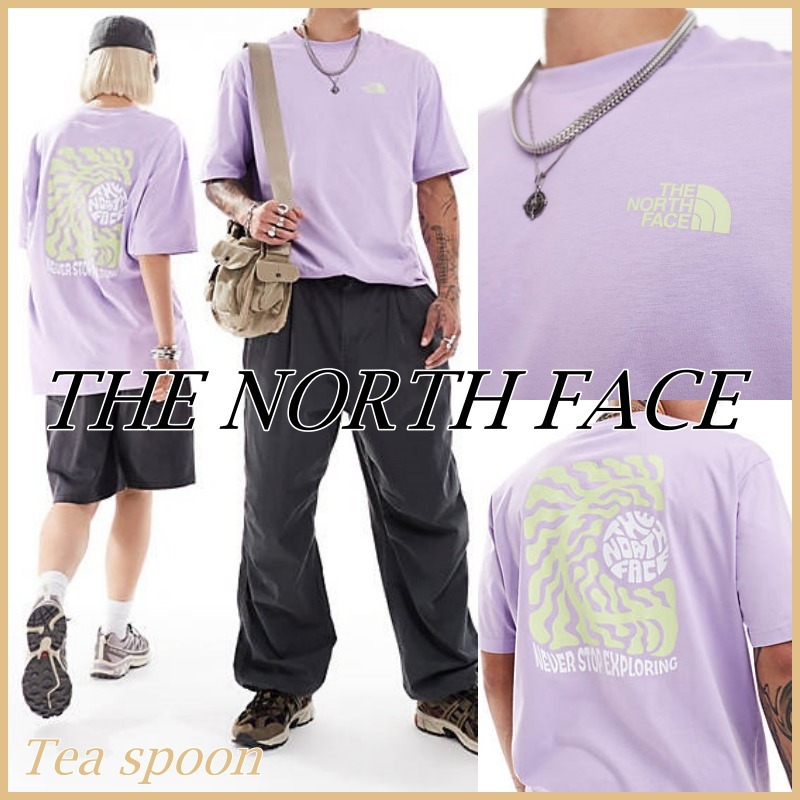 THE NORTH FACE◆Exotic Days backprint Tシャツ LILAC 送料込