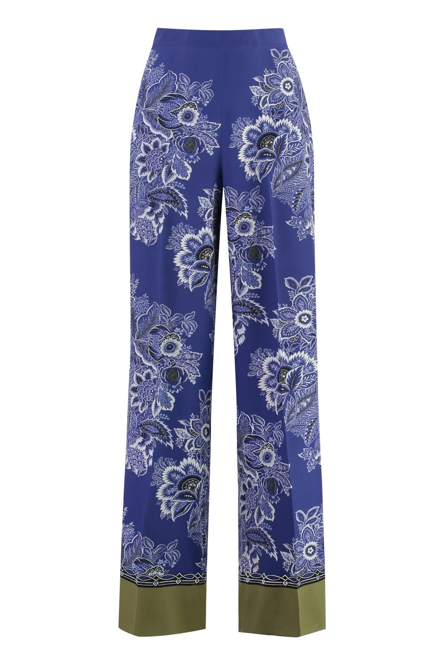 【送料&関税込】Etro Printed Silk Palazzo Pants