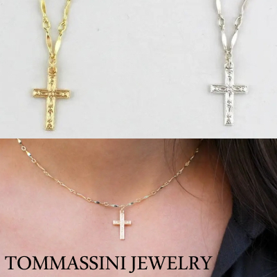 安心の国内発送 【TommassiniJewelry】Tiny Crossネックレス