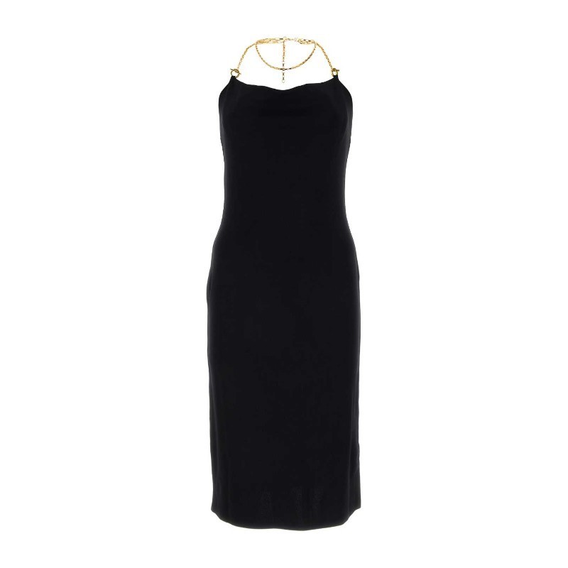 ワンピース BOTTEGA VENETA Black viscose blend dress (773543V3O30 1000)