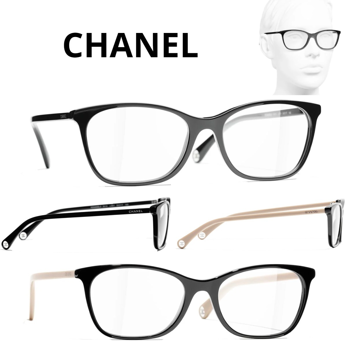関税・送料込み＊CHANEL＊CH3414 スクエア メガネ
