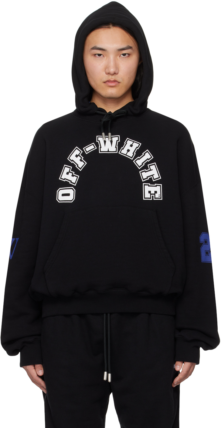 【関税込み】Off-White ブラック プリント フーディ
