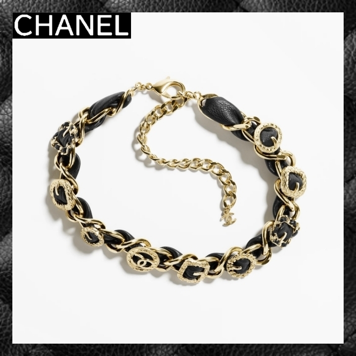 ☆24aw レザー×ゴールドがクール☆ CHANEL チョーカー