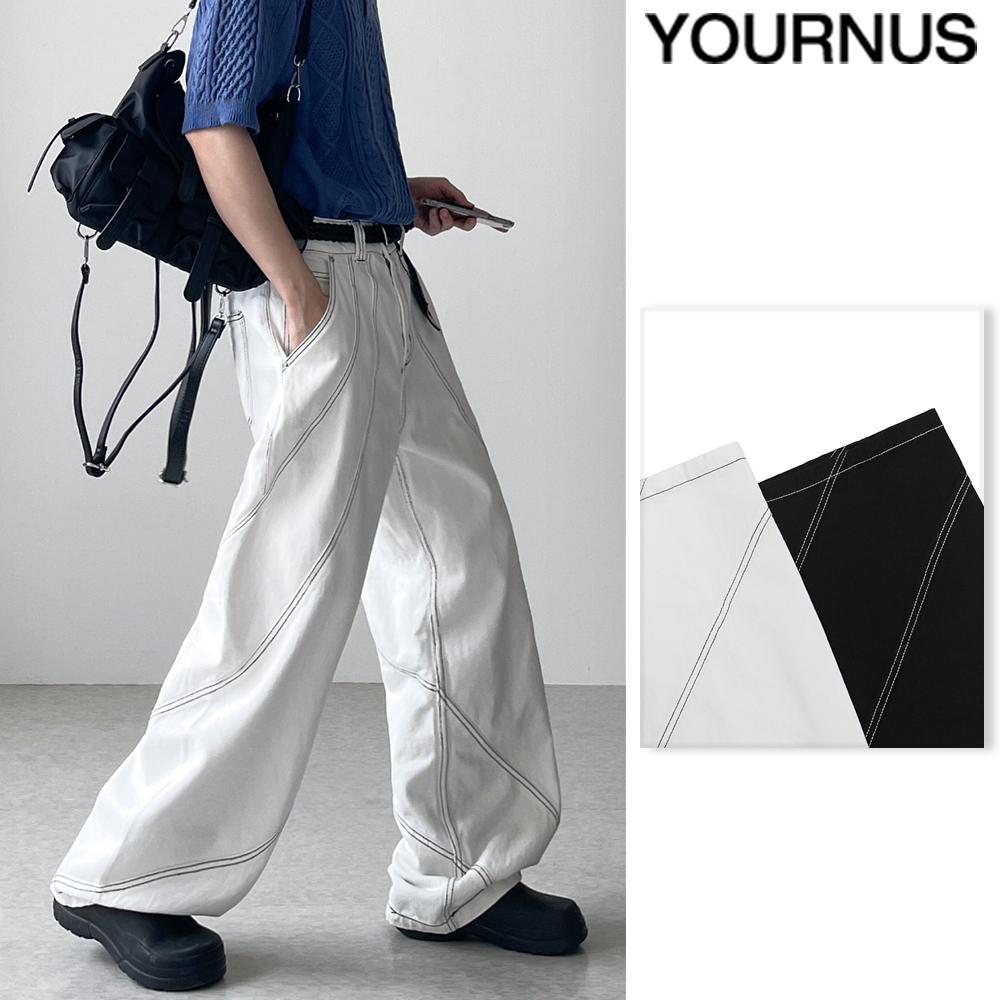 【YOURNUS】Twister Stitch Wide Pants