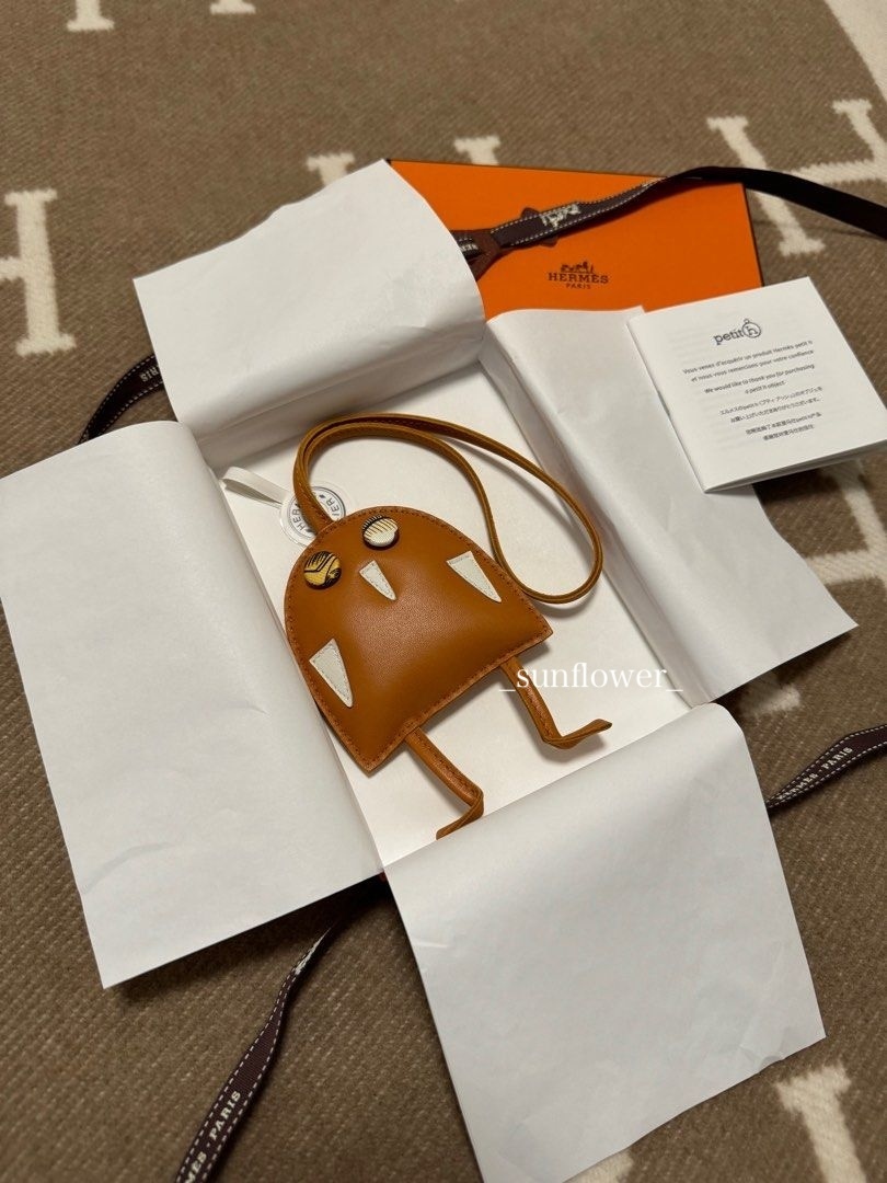 エルメス Petit h フクロウチャーム hibouton ブラウン